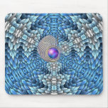 Slinky Worm in the Blue Abyss - 3D Mouse Pads