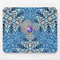 Slinky Worm in the Blue Abyss - 3D Mouse Pads