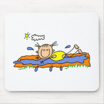 Slip And Slide On A Hot Day Mousepad by stick_figures Slip And Slide On A Hot Day Mousepad