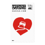Slippery Love Sign postage stamp