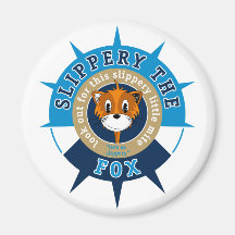 Slippery the Fox Fridge Magnet
