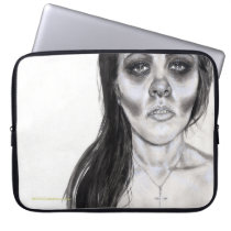 camarillo, mexican art, illustration, artistic laptop sleeve, laptop sleeve illustration, artistic macbook sleeve, black and white, skull art, religious art, dia de los muertos art, artsprojekt, nicholecamarillo.com, fine art, painting, female artist, laptop sleeve, laptop case, artistic laptop case, custom laptop case, creative laptop case, creative, artistic, christmas gifts, back to school, art for laptops, laptop art, laptop cover art, macbook sleeve art, macbook case art, latina art, sketchbook project, cross, freebee, enc, [[missing key: type_fuji_electronicsba]] with custom graphic design