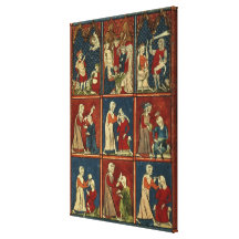 Sloane 1977 fol.2V Medical and biblical scenes, fr Stretched Canvas Prints