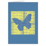 Slogan Butterfly Greeting Card