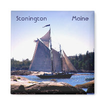 Sloop in Stonington Harbor magnets by awhitelaw Sloop in Stonington Harbor magnets