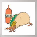 sloppy taco with salsa print