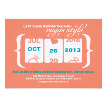 Slot Machine Bachelorette Party in Vegas Personalized Invitations