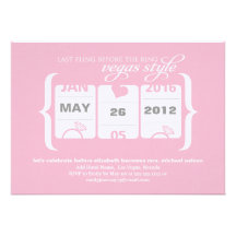 Slot Machine Bachelorette Party in Vegas Personalized Invitation