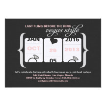 Slot Machine Bachelorette Party in Vegas Custom Invites