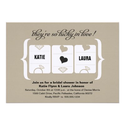 Slot Machine Bridal Shower Announcement