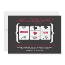Slot Machine Bridal Shower Announcements