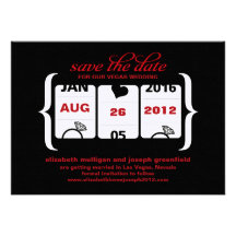 Slot Machine Save the Date - Wedding Personalized Invite