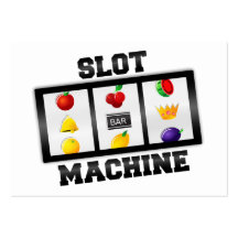 Slot Machine Tilted Icon Business Card