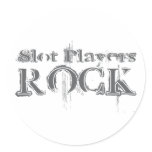 Slot Players Rock Round Sticker