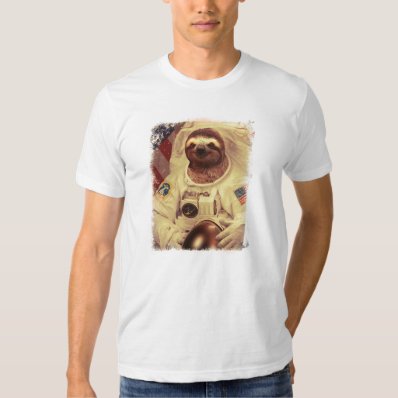 Sloth Astronaut T Shirts