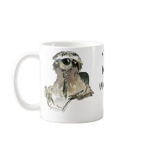 Sloth at Office Cartoon Coffee Mug