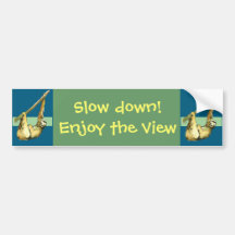 sloth -enjoy the view bumper sticker