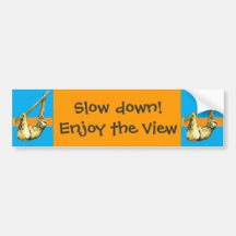 Sloth -enjoy the view bumper sticker