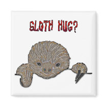 Sloth Hug Baby Sloth Refrigerator Magnet