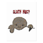 Sloth Hug Baby Sloth Post Card