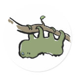 sloth round sticker