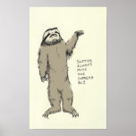 sloth trivia print