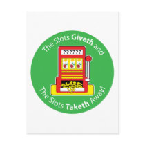 Slots Giveth and Taketh postcards by mariabellimages Slots Giveth and Taketh postcards