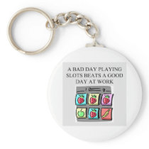 slots player casino gambler keychain