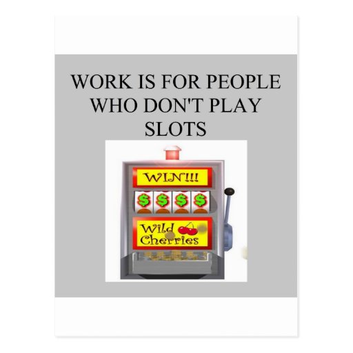 slots player casino gambler postcards