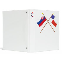 Slovakia and Banska Bystrica Crossed Flags 3 Ring Binder