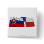 Slovakia and Banska Bystrica Waving Flags Pin
