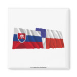 Slovakia and Banska Bystrica Waving Flags Fridge Magnet