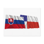Slovakia and Banska Bystrica Waving Flags Post Card