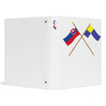 Slovakia and Bratislava Crossed Flags Binders