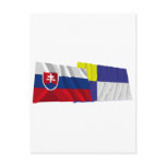 Slovakia and Bratislava Waving Flags Postcards