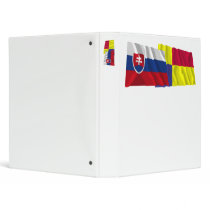 Slovakia and Kosice Waving Flags 3 Ring Binder