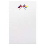Slovakia and Nitra Crossed Flags Customized Stationery
