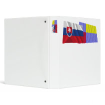 Slovakia and Nitra Waving Flags Vinyl Binders