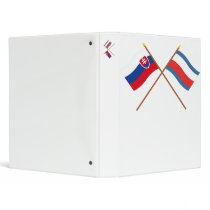 Slovakia and Trencin Crossed Flags Binder