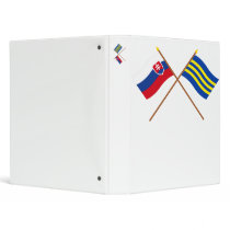 Slovakia and Trnava Crossed Flags Vinyl Binders