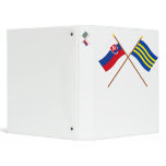 Slovakia and Trnava Crossed Flags Vinyl Binders