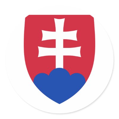 Slovakia coat of arms round stickers by sergemayifuila