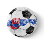 Slovakia Distressed Soccer Pinback Buttons