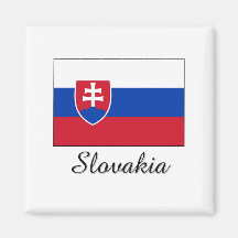 Slovakia Flag Design Magnet