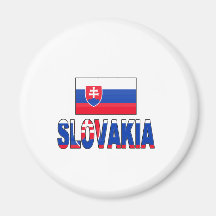 Slovakia flag fridge magnet