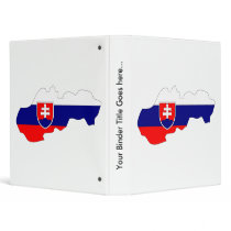 Slovakia Flag Map full size 3 Ring Binder
