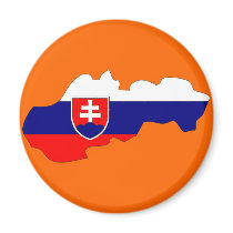 Slovakia flag map magnets