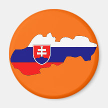 Slovakia flag map magnets