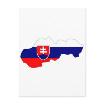Slovakia flag map postcards