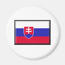 Slovakia Flag Refrigerator Magnets